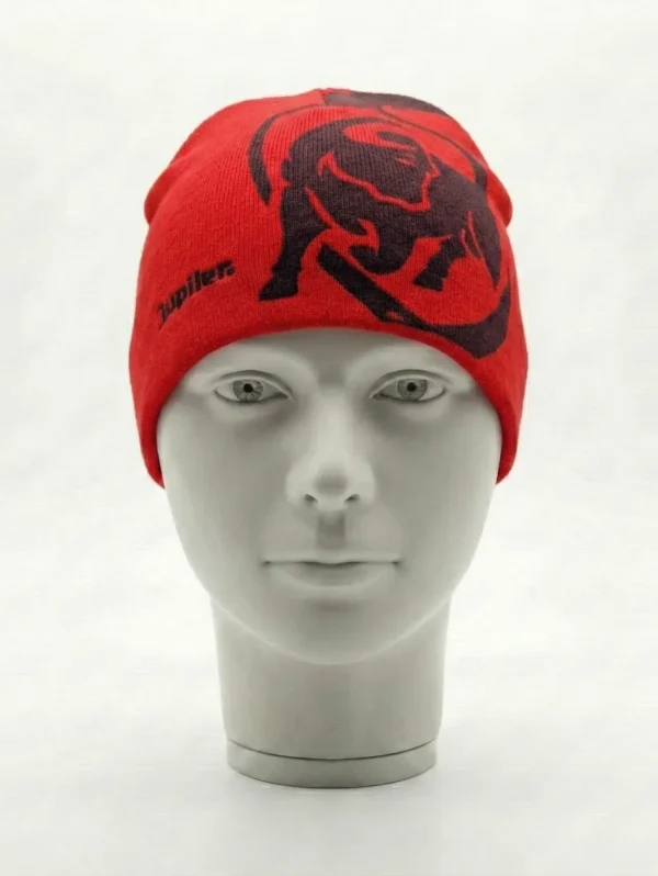 The Jupiler Red Beanie is a bold and cozy winter accessory designed for warmth and standout style.